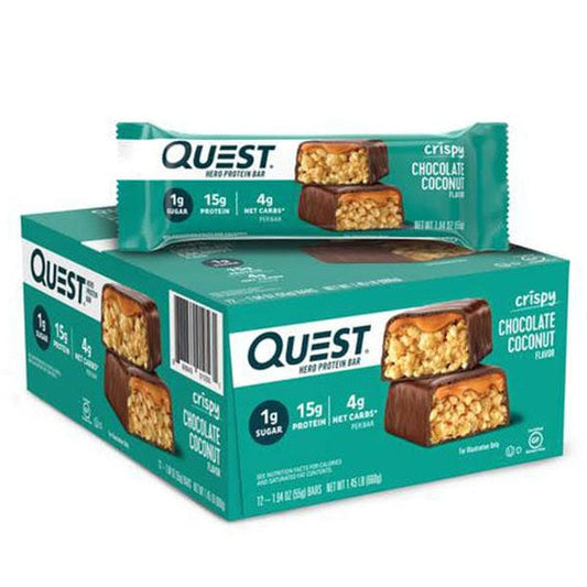 Quest hero protein bar box chocolate coconut - Nutritional Supplement Store NJ - Best Vitamins online New Jersey - fitland.nj